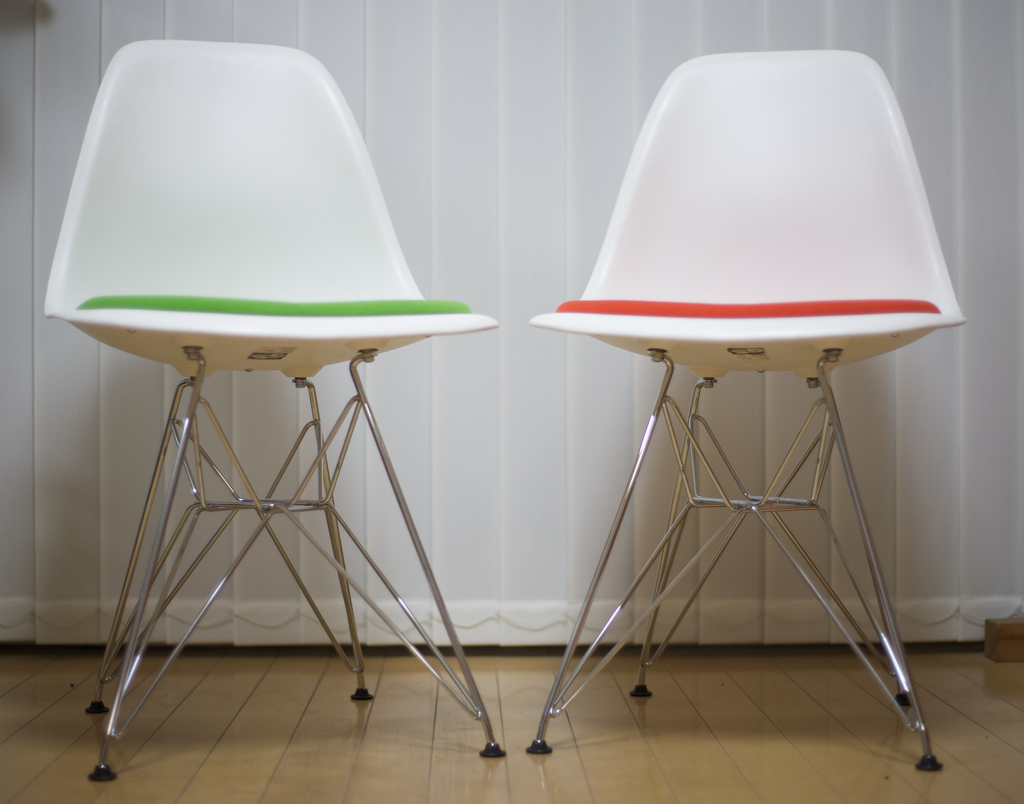 Gene Jackson: Designer Chairs, " Eames Duo Front 3"